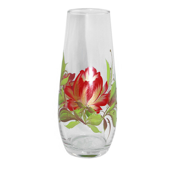 Ваза стеклянная для цветов h 260 мм Мадам Gid Glass (1/8)