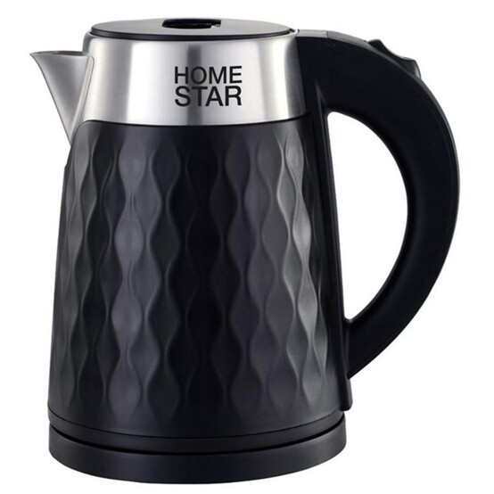 Чайник пластиковый электрический 1,7 л 1,5 кВт черный двойной корпус HomeStar (1/12) Чайник пластиковый электрический 1,7 л 1,5 кВт черный двойной корпус HomeStar (1/12)