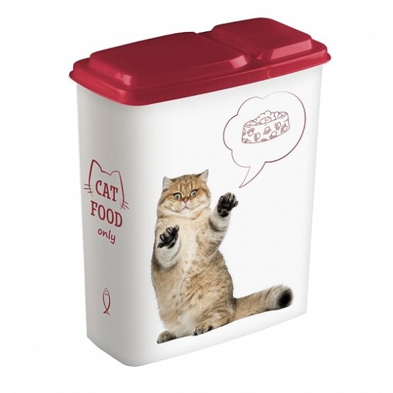 Контейнер для корма LUCKY PET 2,3л КОШКИ (Бордовый)(то)