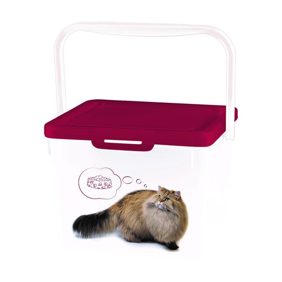 Контейнер для корма LUCKY PET 5,3л КОШКИ (Бордовый)