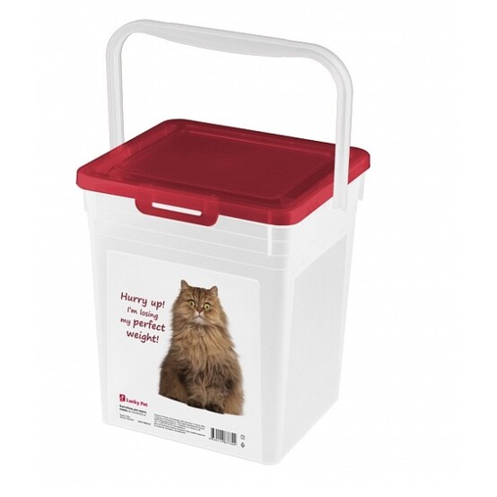 Контейнер для корма LUCKY PET 8л КОШКИ (Бордовый) Контейнер для корма LUCKY PET 8л КОШКИ (Бордовый)