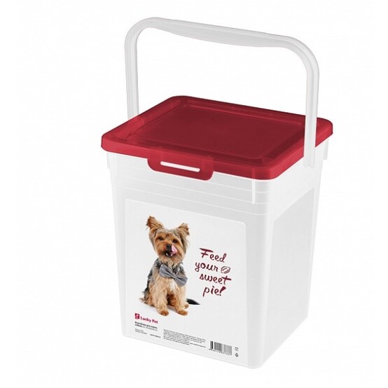 Контейнер для корма LUCKY PET 8л СОБАКИ (Бордовый) Контейнер для корма LUCKY PET 8л СОБАКИ (Бордовый)