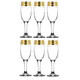 EAV03-419 Набор - Бокалы для шампанского 6 шт с узором "Греческий узор"