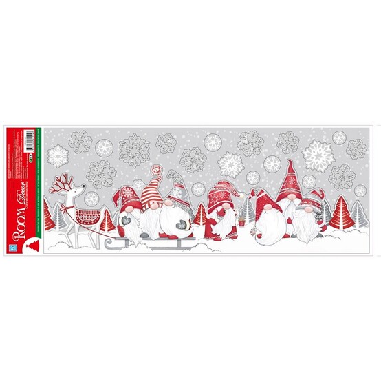 Стикер ПВХ 21*53 Гномы в санях Room Decor (1/1)