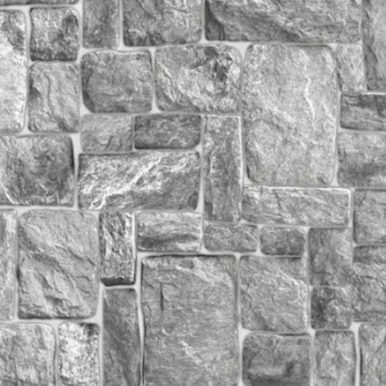 Панель стеновая ПВХ камень натуральный серый 0,98х0,5м (10)