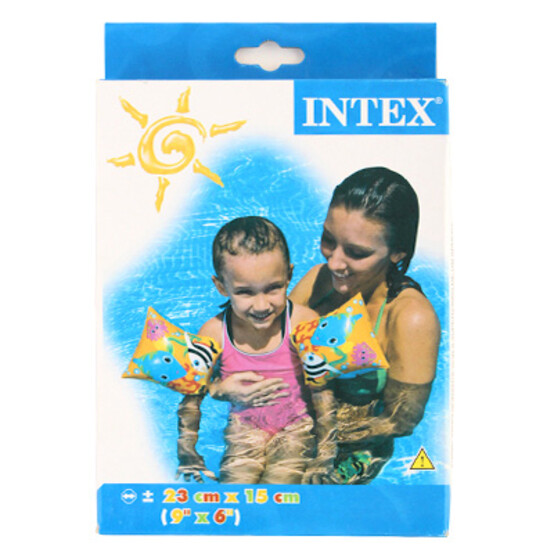 INTEX Нарукавники Забавные рыбки, для 3-6 лет, 23*15см, 58652 INTEX Нарукавники Забавные рыбки, для 3-6 лет, 23*15см, 58652