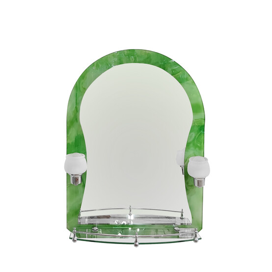 Зеркало FRAP F652-46 70х50 2 светил., полочка (+1кор)