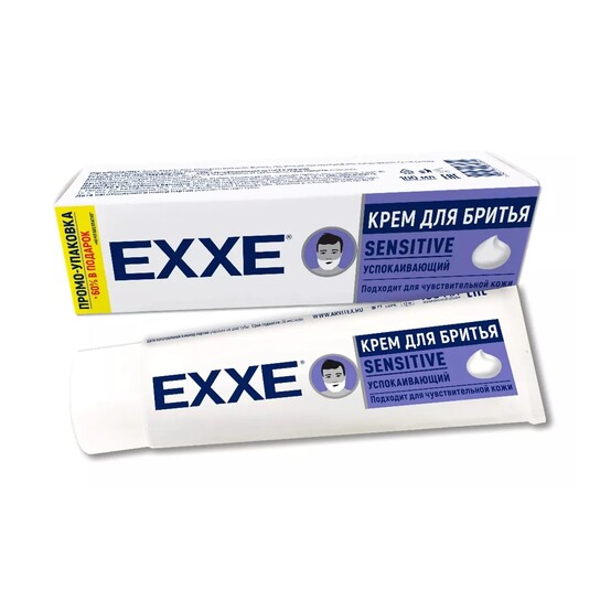 EXXE Крем для бритья SENSITIVE д/чув кожи 100 мл ПРОМО +60% В ПОДАРОК
