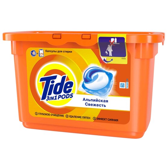 TIDE СМС жидк. в растворимых капсулах Альпийская свежесть 12х24 8г TIDE СМС жидк. в растворимых капсулах Альпийская свежесть 12х24 8г