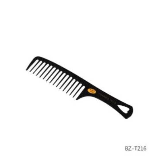 Расческа пластиковая 22*4,5 см с ручкой черный Baizheng (1/1200)