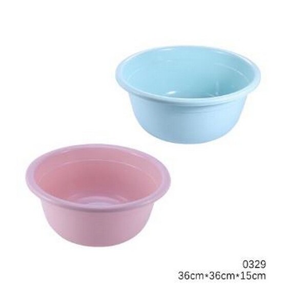 Таз пластиковый 36*36*15 см круглый микс 0329 Baizheng (1/60)