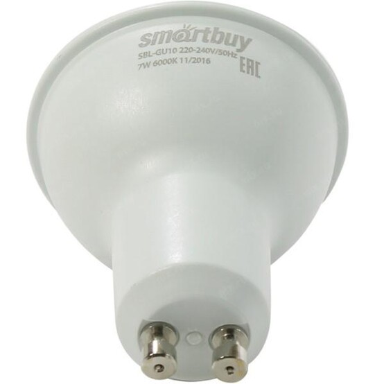 Светодиодная (LED) Лампа Smartbuy-Gu10-07W/6000 (10/100)