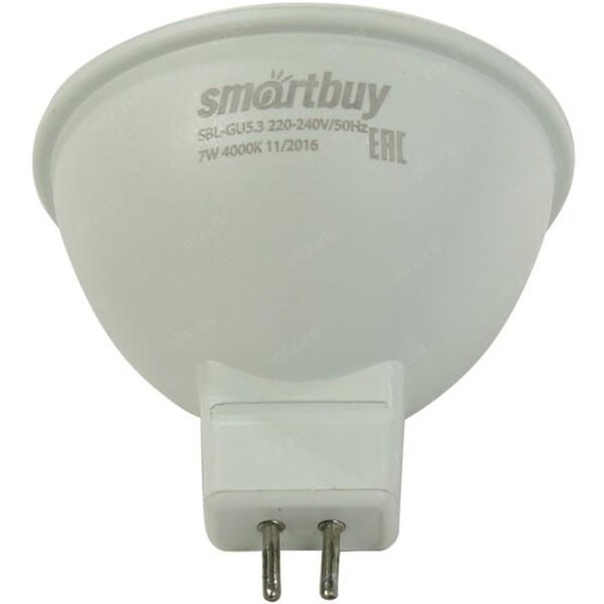 Светодиодная (LED) Лампа Smartbuy-Gu5,3-07W/4000 (10/100)