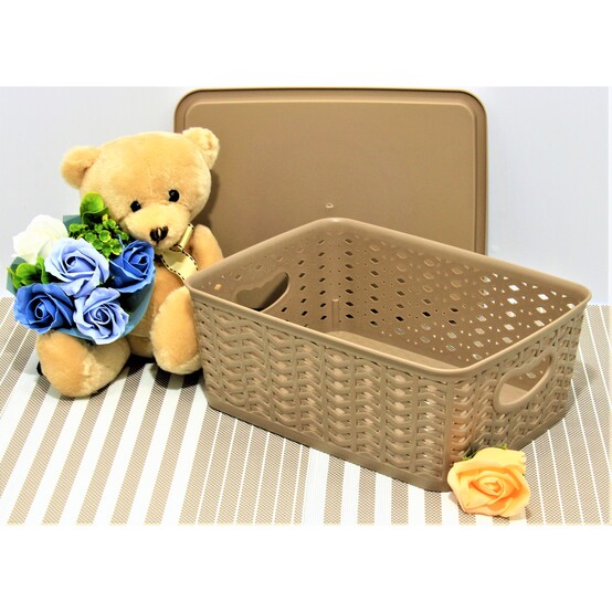 Корзинка с крышкой 26,3*19,8*10,2 см DM1145