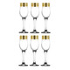 EAV03-160 Набор - Бокалы для шампанского 6 шт с узором "Греческий узор"