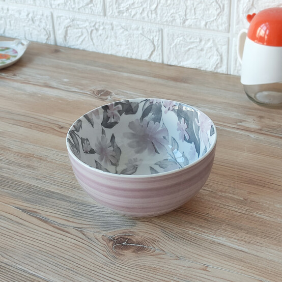 Салатник фарфоровый 14 см 650 мл Ofelia pink Коралл