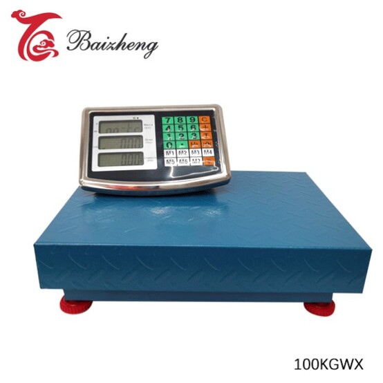 Весы платформенные металл до 100 кг 42*32 см без стойки аккумулятор дисплей Baizheng (1/1)
