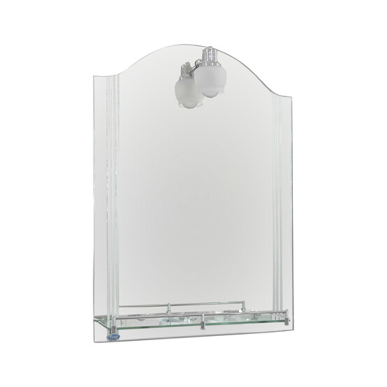 Зеркало FRAP F633 70х50 1 светильник, полочка (+2кор)