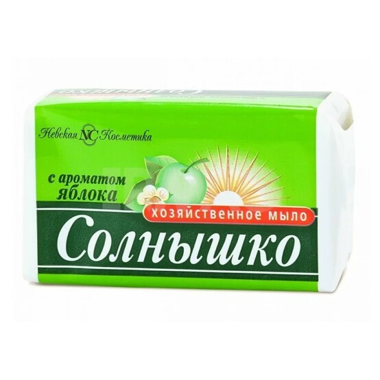 Мыло хоз.СОЛНЫШКО с ароматом яблока 140гр. п/п /11146 НК