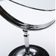 Зеркало металлическое настольное 15 см на ножке поворотное двухстороннее круг Baizheng (1/96)