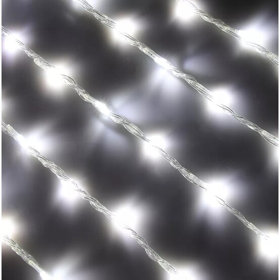 СНОУ БУМ Гирлянда эл. бахрома 2,5х0,6м, 128LED*белый, эффект водопада, 8 реж, пп, коннектор, 220В