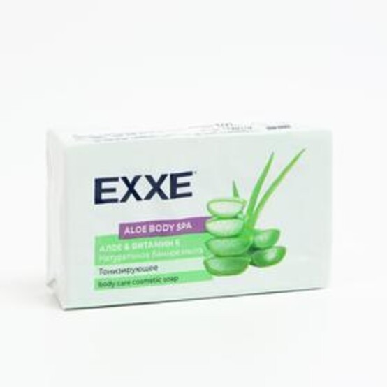 EXXE BODY SPA БАННОЕ Туалетное мыло Алоэ & витамин Е 1шт*160г  (ЗЕЛЕНОЕ)