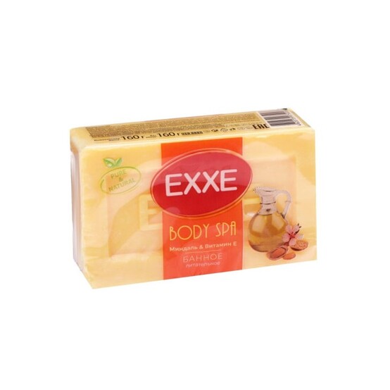 EXXE BODY SPA БАННОЕ Туалетное мыло Миндаль & витамин Е 1шт*160г  (МИНДАЛЬНОЕ)