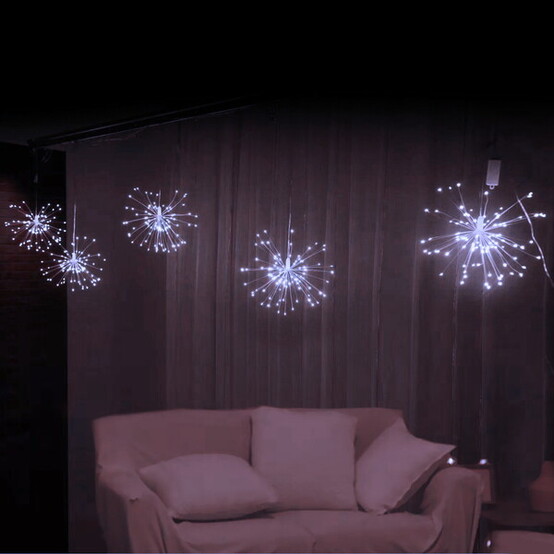 Гирлянда светодиодная 3 м*0,4/0,6м 500 led 220 В 8 режимов белый бахрома Сфера Серпантин (1/10)