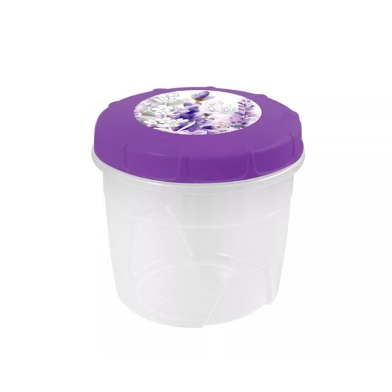 Банка пластиковая для хранения продуктов 0,7 л Lavender Полимербыт (1/27)