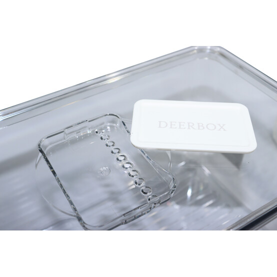 Контейнер пластиковый 31,5*16*14,5 см для хранения + 3 контейнера крышка прозрачный Baizheng (1/12)
