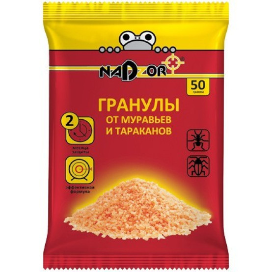 Гранулы от тараканов и муравьев 50 гр Nadzor (1/100)