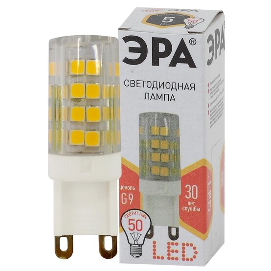 Лампа светодиодная  ЭРА LED smd JCD-5w-220V-corn, ceramics-827-G9 УТ000012385