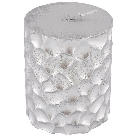 Свеча новогодняя 8*6,5 см серебро Deco Christmas Iceberg Волшебная страна (1/12)