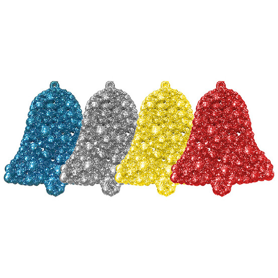 Набор елочных игрушек 4 шт 9,5 см Колокольчики Волшебная страна (1/500)