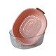 Дуршлаг пластиковый 33*25,5*11,5 см с чашей микс BZ-292 Baizheng (1/24)