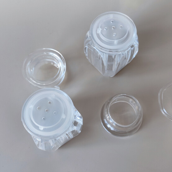 Набор пластиковый для специй 3 пр подставка прозрачный Jam Jar white Fessle (1/48)