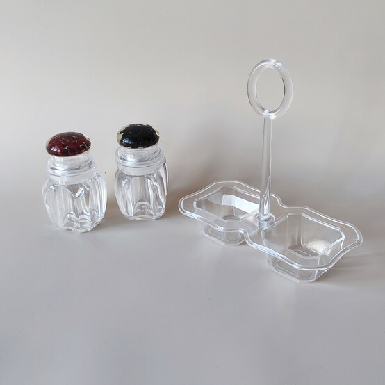 Набор пластиковый для специй 3 пр подставка прозрачный Jam Jar Fessle (1/48)