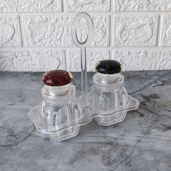 Набор пластиковый для специй 3 пр подставка прозрачный Jam Jar Fessle (1/48)