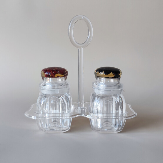 Набор пластиковый для специй 3 пр подставка прозрачный Jam Jar Fessle (1/48)