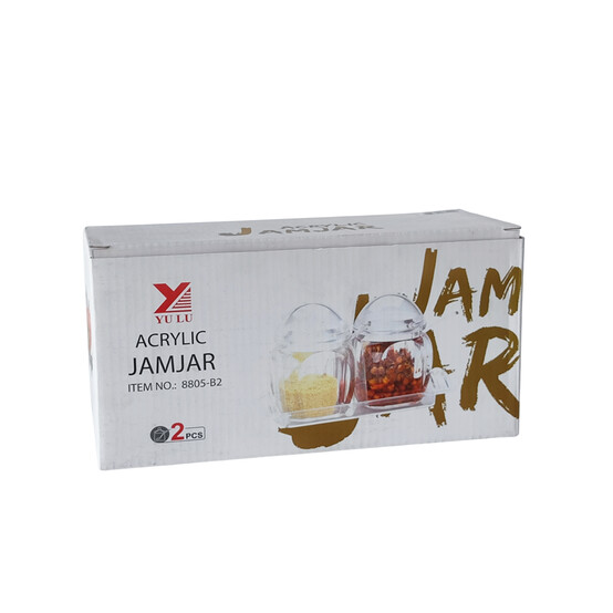 Набор пластиковый для специй 5 пр ложка подставка прозрачный Jam Jar Fessle (1/24)