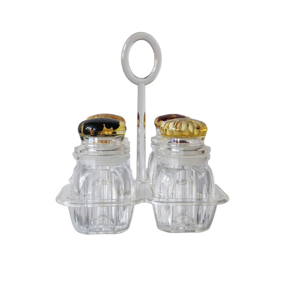 Набор пластиковый для специй 5 пр подставка прозрачный Jam Jar Fessle (1/24)