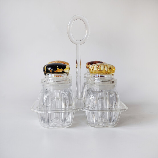 Набор пластиковый для специй 5 пр подставка прозрачный Jam Jar Fessle (1/24)