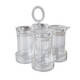 Набор пластиковый для специй 5 пр подставка прозрачный Jam Jar white Fessle (1/24)
