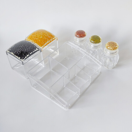 Набор пластиковый для специй 6 пр подставка прозрачный Jam Jar Fessle (1/24)
