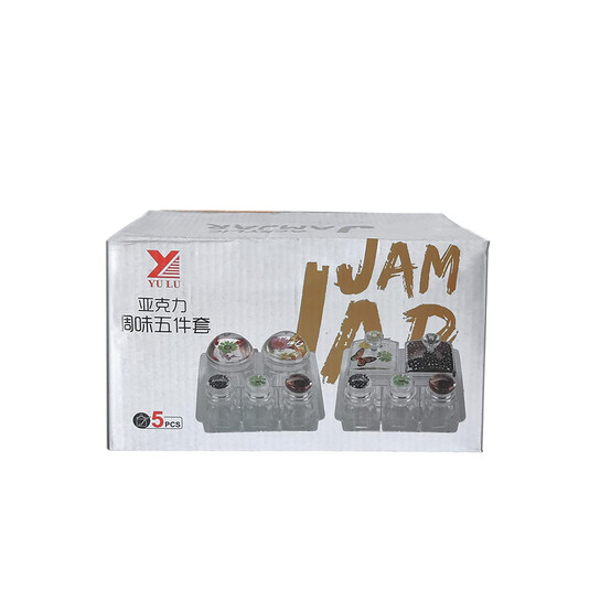 Набор пластиковый для специй 6 пр подставка прозрачный Jam Jar Fessle (1/24)