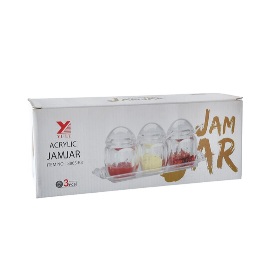 Набор пластиковый для специй 7 пр ложка подставка прозрачный Jam Jar Fessle (1/24)