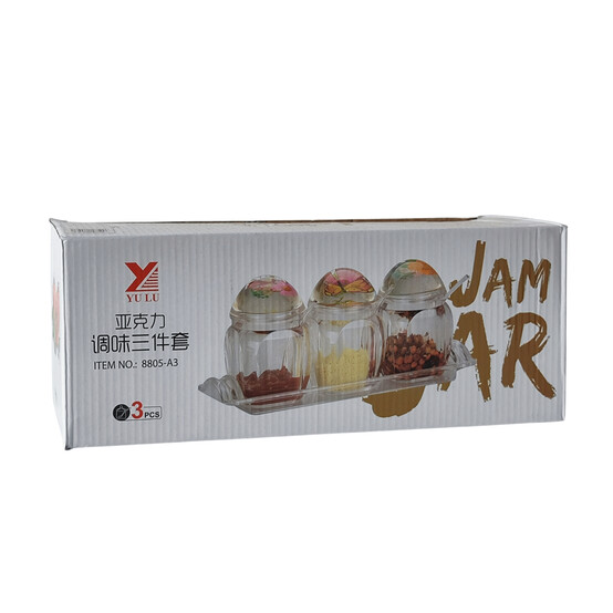 Набор пластиковый для специй 7 пр ложка подставка прозрачный Jam Jar Fessle (1/24)
