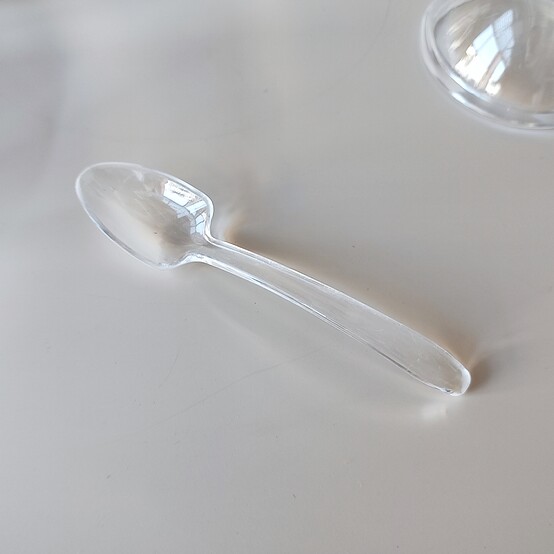 Набор пластиковый для специй 7 пр ложка подставка прозрачный Jam Jar white Fessle (1/24)