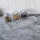 Набор пластиковый для специй 7 пр ложка подставка прозрачный Jam Jar white Fessle (1/24)