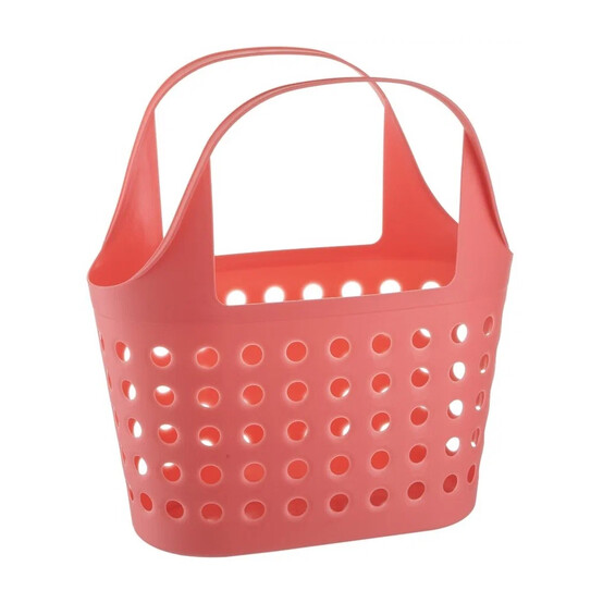 Корзина-сумка пластиковая 11 л 400*229*410 мм коралл Soft Berossi (1/14)